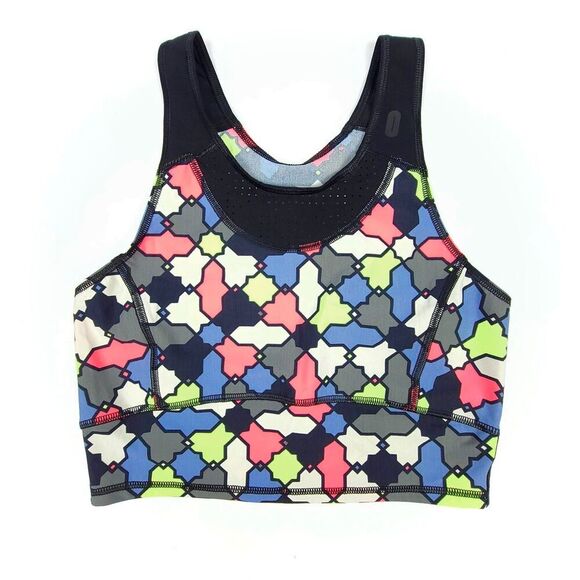 NEW Sweaty Betty Homestraight Mesh Running Crop Top Racerback Tank Black Small - Picture 1 of 6